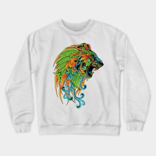 Lion Ornate Backprint Crewneck Sweatshirt